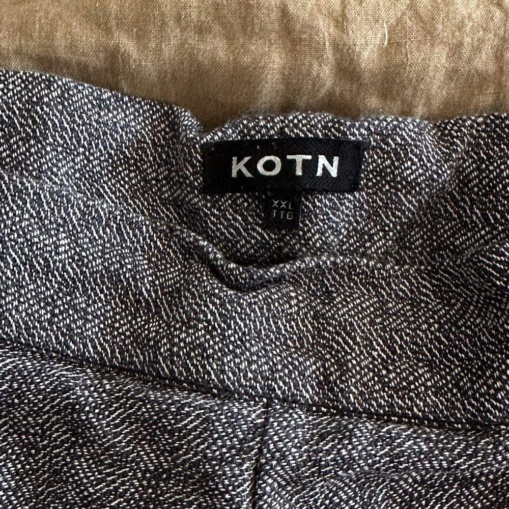KOTN Black and White Textured Bottoms
